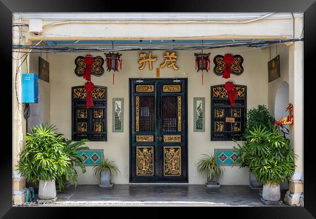 Sino Portuguese architecture house, Old Phuket, Tow Framed Print by Kevin Hellon