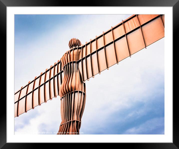 The Angel of the North  Framed Mounted Print by Darrell Evans