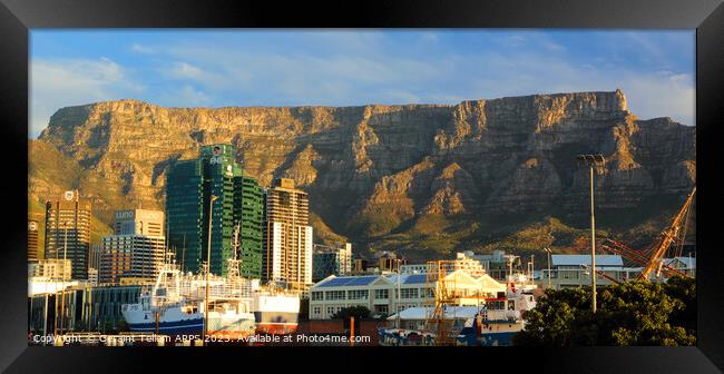 Table Mountain from the Waterfront, Cape Town, South Africa Framed Print by Geraint Tellem ARPS