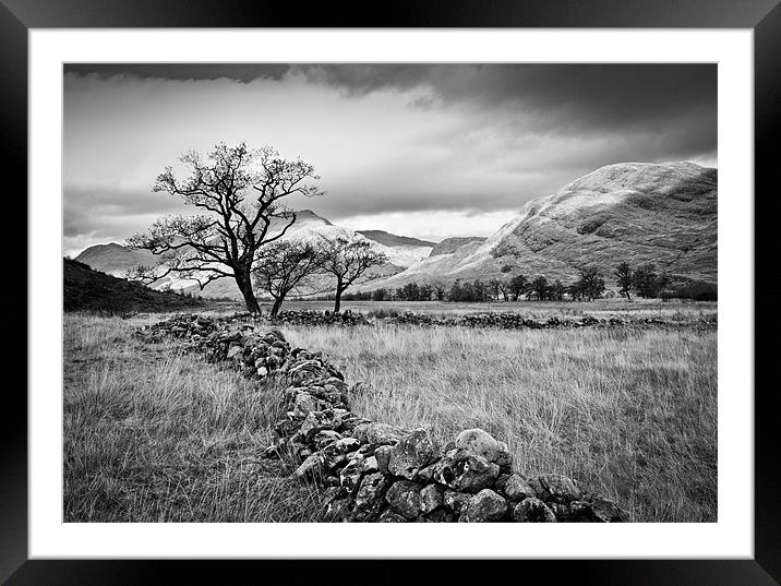 Old stone wall, Glen Gour Framed Mounted Print by Gary Eason