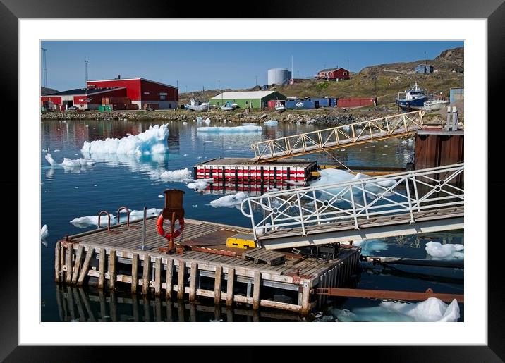 The Jetty Narsaq Greenland Framed Mounted Print by Martyn Arnold