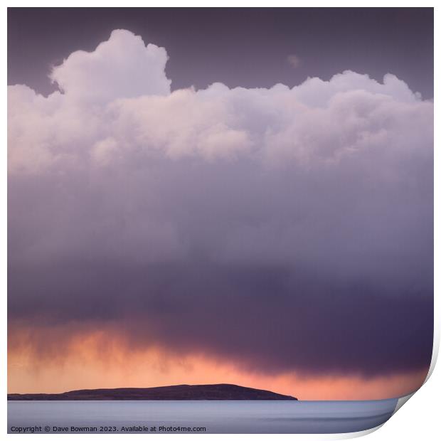 Storm Over Gruinard Bay Print by Dave Bowman