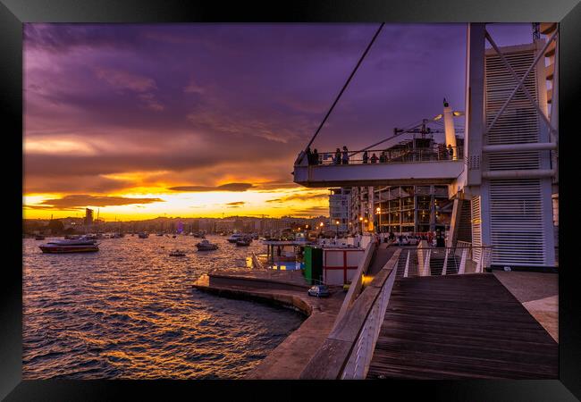 Tigne Point in Sliema Malta at Dusk Framed Print by Artur Bogacki