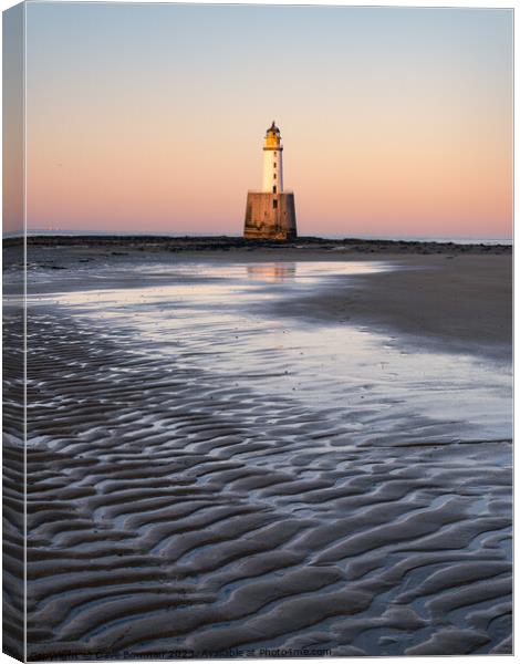 Rattray Head Lighthouse Sunset Canvas Print by Dave Bowman