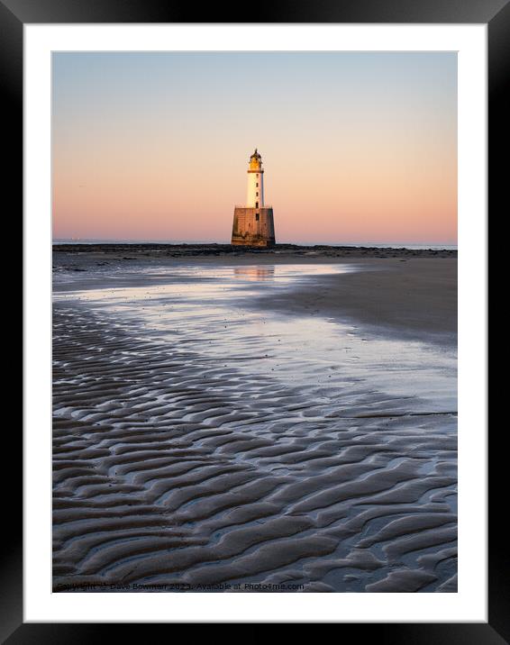 Rattray Head Lighthouse Sunset Framed Mounted Print by Dave Bowman