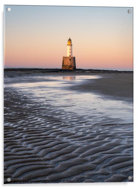 Rattray Head Lighthouse Sunset Acrylic by Dave Bowman