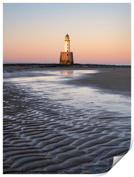 Rattray Head Lighthouse Sunset Print by Dave Bowman