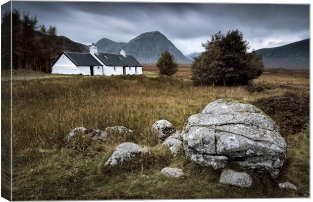 Blackrock and The Buachaille Canvas Print by Dave Bowman