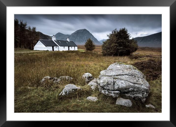 Blackrock and The Buachaille Framed Mounted Print by Dave Bowman