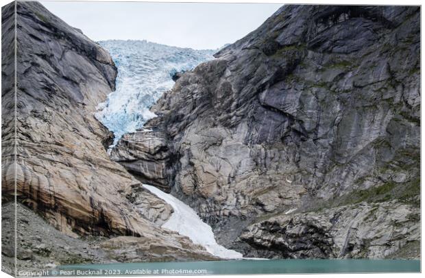 Briksdal Glacier Jostedalsbreen Norway Canvas Print by Pearl Bucknall