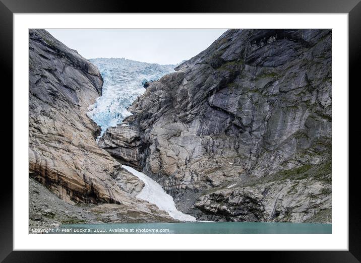 Briksdal Glacier Jostedalsbreen Norway Framed Mounted Print by Pearl Bucknall