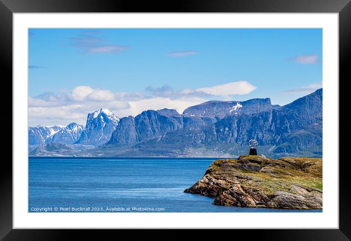Arctic Circle Monument Norway Framed Mounted Print by Pearl Bucknall