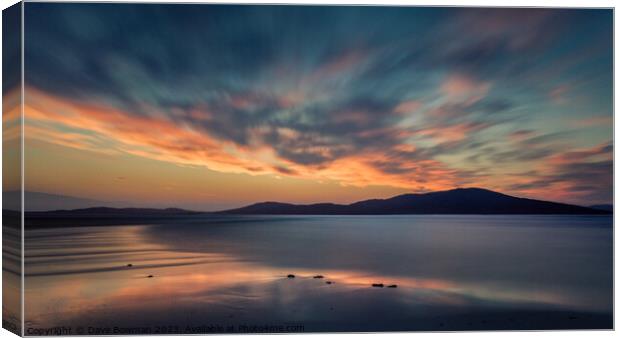 Seilebost Sunset I Canvas Print by Dave Bowman