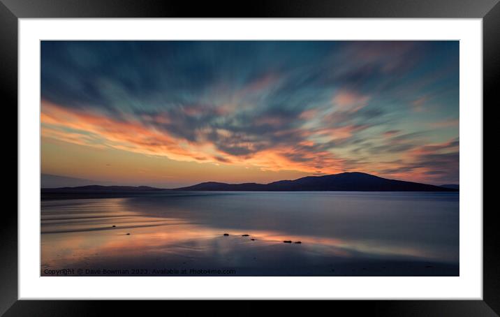 Seilebost Sunset I Framed Mounted Print by Dave Bowman