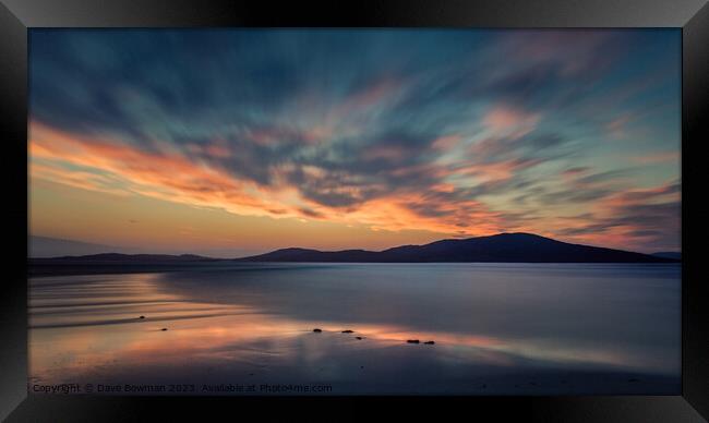 Seilebost Sunset I Framed Print by Dave Bowman