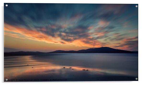 Seilebost Sunset I Acrylic by Dave Bowman