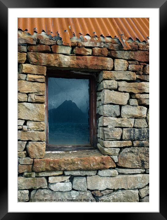 Cuillin Reflection Framed Mounted Print by Dave Bowman