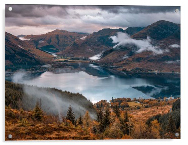 Loch Duich from Mam Ratagan Pass Acrylic by Dave Bowman