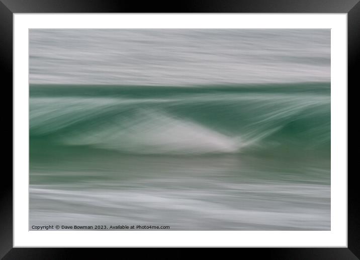 Luskentyre Wave Framed Mounted Print by Dave Bowman