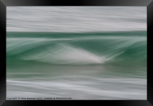 Luskentyre Wave Framed Print by Dave Bowman