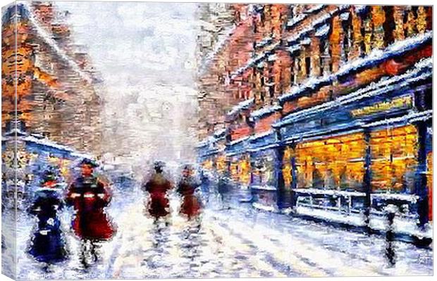 "Timeless Victorian Urban Tapestry" Canvas Print by Luigi Petro