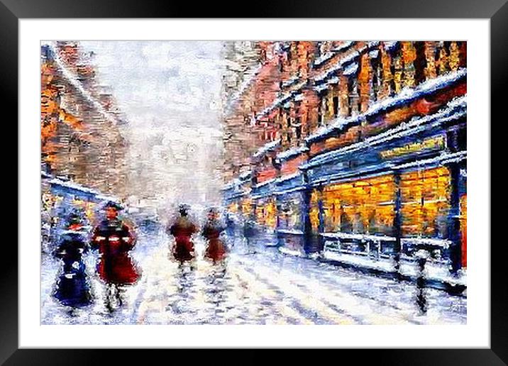 "Timeless Victorian Urban Tapestry" Framed Mounted Print by Luigi Petro