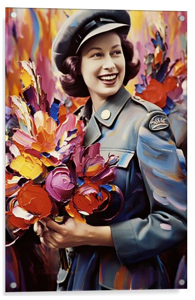 The Queen Elizabeth during WW2 Acrylic by CC Designs