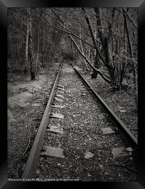 Ongoing Train Tracks Framed Print by Lisa PB