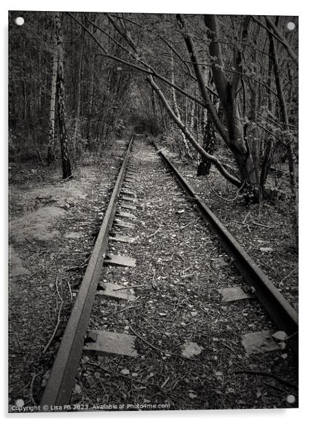 Ongoing Train Tracks Acrylic by Lisa PB