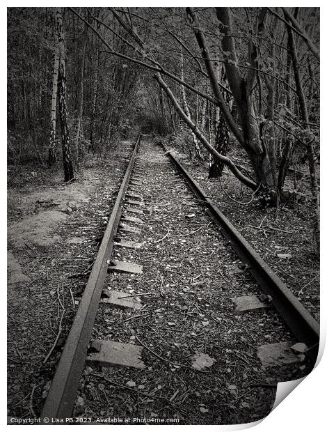 Ongoing Train Tracks Print by Lisa PB