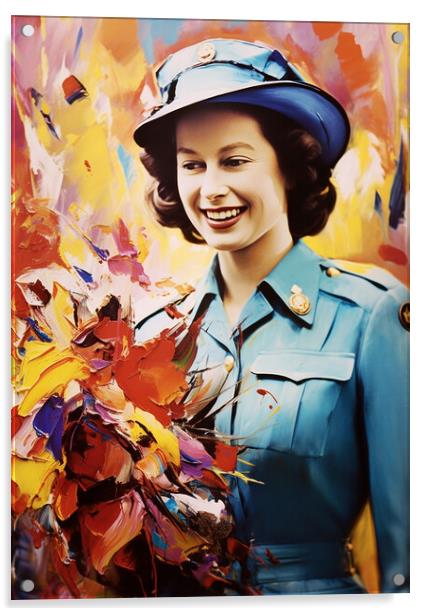 Queen Elizabeth II Acrylic by CC Designs