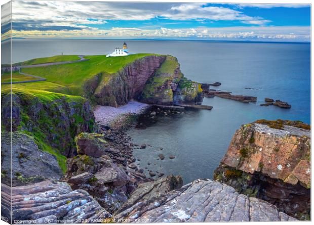 Stoer Lighthouse Sutherland Scottish Highlands Canvas Print by OBT imaging