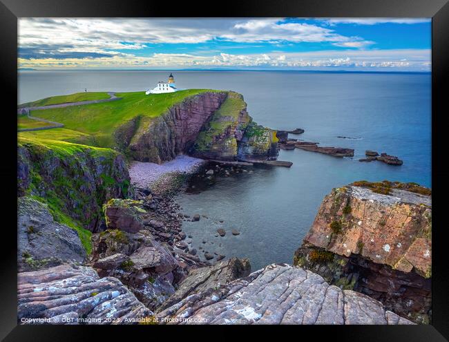 Stoer Lighthouse Sutherland Scottish Highlands Framed Print by OBT imaging