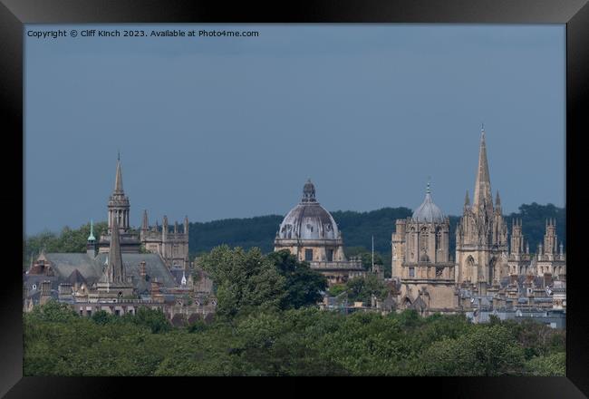 Dreaming Spires of Oxford Framed Print by Cliff Kinch