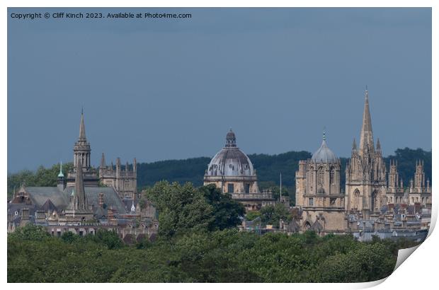 Dreaming Spires of Oxford Print by Cliff Kinch
