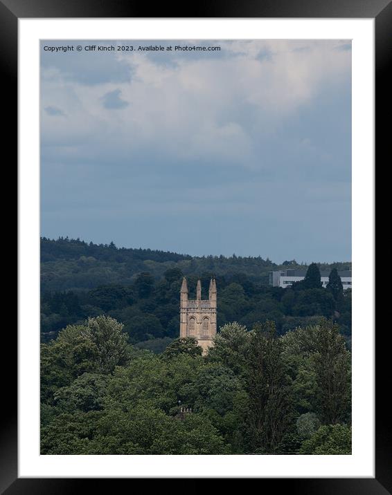 Magdalen Tower oxford Framed Mounted Print by Cliff Kinch