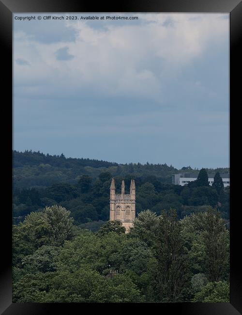 Magdalen Tower oxford Framed Print by Cliff Kinch