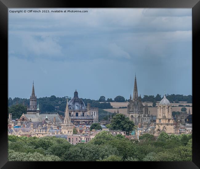 Oxfords dreaming spires Framed Print by Cliff Kinch