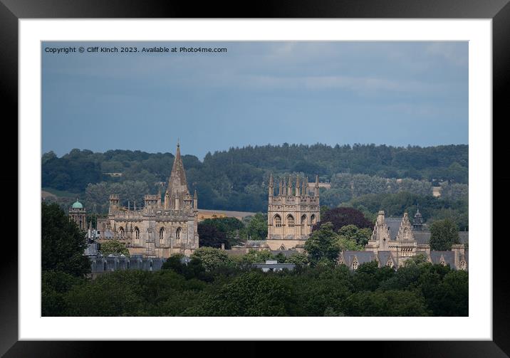 Oxford's dreaming Sprires Framed Mounted Print by Cliff Kinch