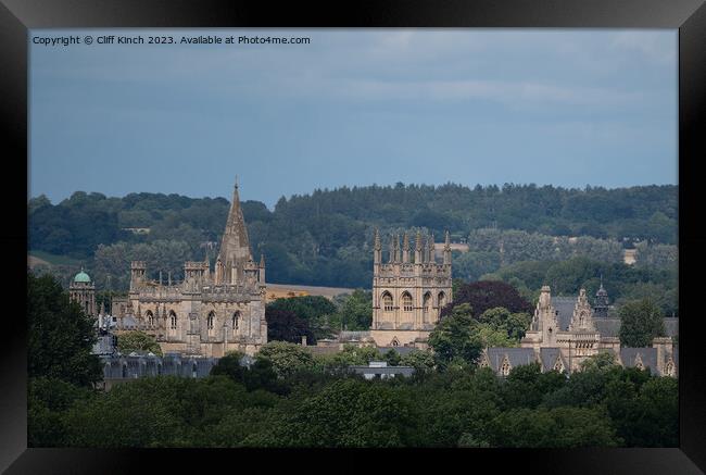Oxford's dreaming Sprires Framed Print by Cliff Kinch