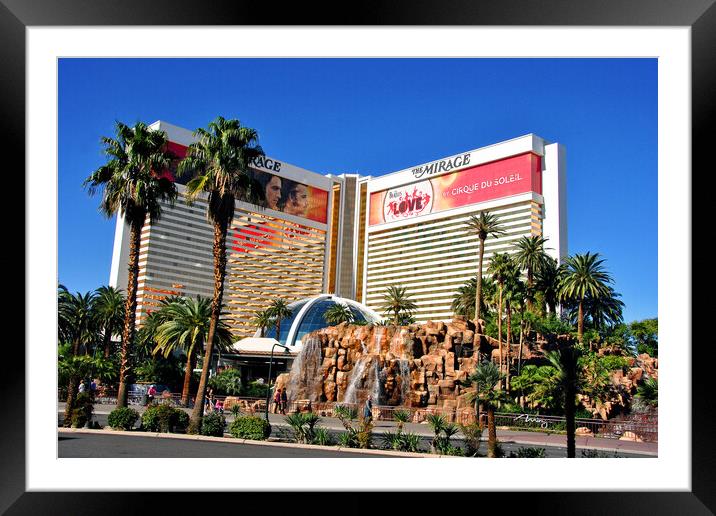 Mirage Hotel Las Vegas United States Framed Mounted Print by Andy Evans Photos