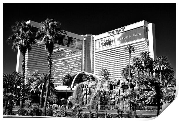 Mirage Hotel Las Vegas United States Print by Andy Evans Photos