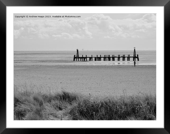 Serene Gathering: Captivating Beachscape Framed Mounted Print by Andrew Heaps