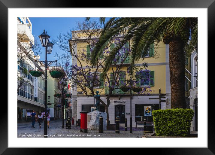 Main Street Gibraltar Framed Mounted Print by Margaret Ryan