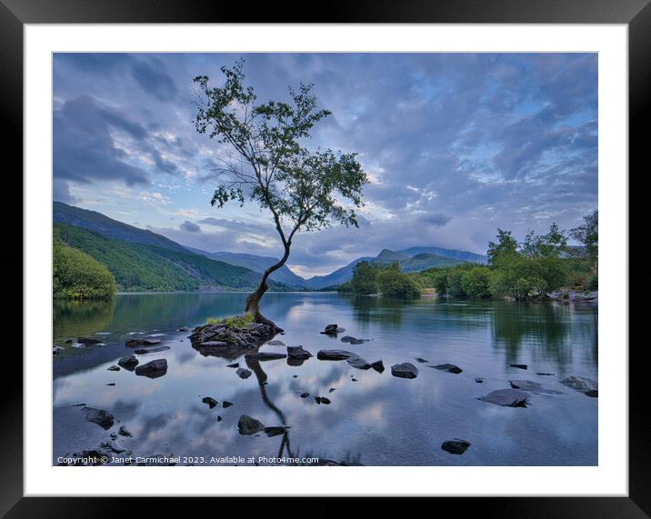 Serenity in Snowdonia Framed Mounted Print by Janet Carmichael