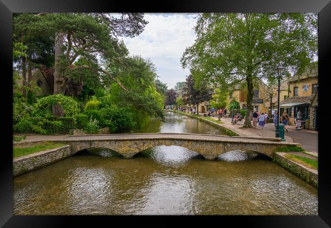 Bourton on the Water famous stone bridge Framed Print by Tracey Turner