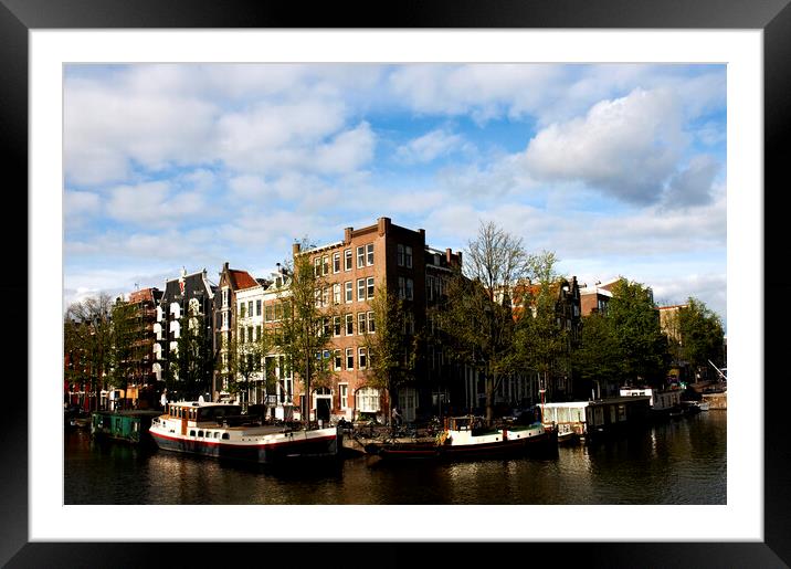 Corner of Prinsengracht and Brouwersgracht Framed Mounted Print by Fabrizio Troiani