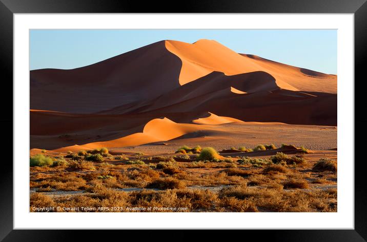 Sand dunes, Sossusvlei, Namibia, Africa Framed Mounted Print by Geraint Tellem ARPS