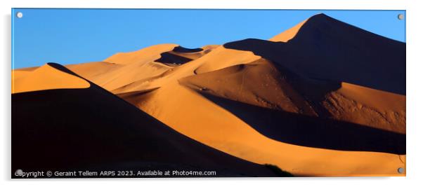 Sand dunes, Sossusvlei, Namibia, Africa Acrylic by Geraint Tellem ARPS