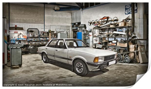 "Retro Elegance: Revitalized Ford Cortina" Print by Kevin Maughan
